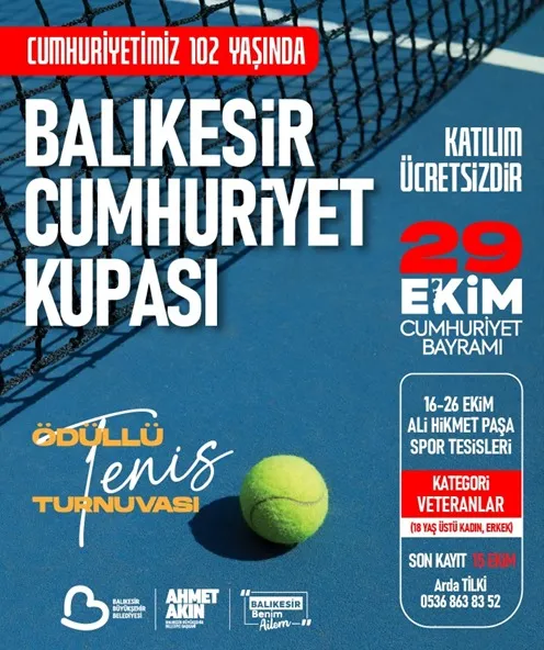Büyükşehir, 29 Ekim Cumhuriyet Haftasında tenis severlere eğlenceli anlar yaşatacak